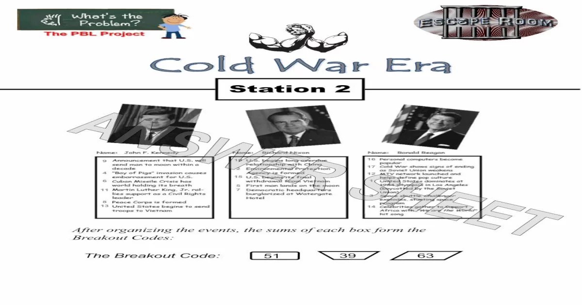 Cold war escape room answers