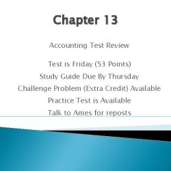 Chapter 13 accounting test answers