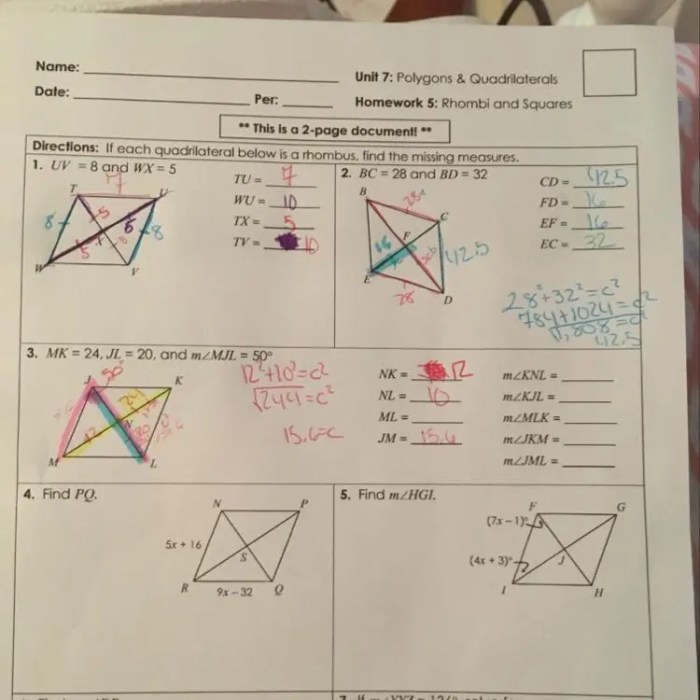 Unit 8 polygons and quadrilaterals homework 2 parallelograms