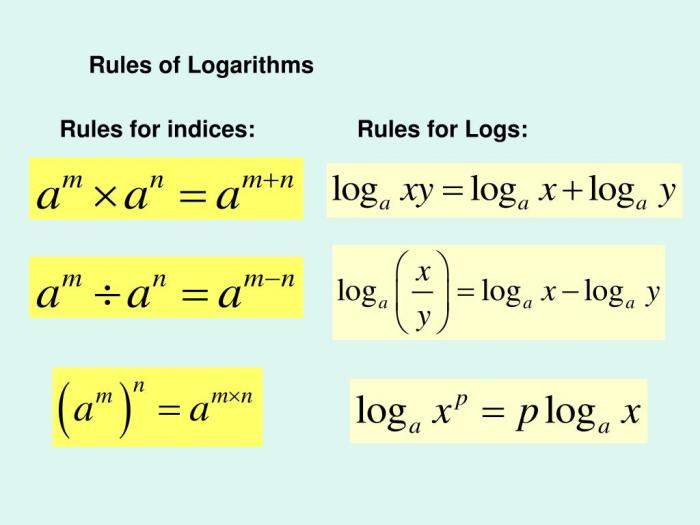 Power root exponential and logarithmic functions quiz